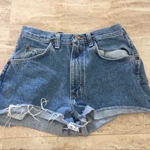 WRANGLER HIGH WAISTED SHORTS VINTAGE BOTTOM